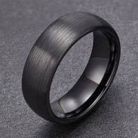 拉丝双色宽4/6/8mm陶瓷戒指