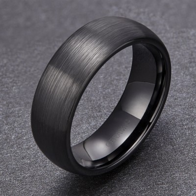 拉丝双色宽4/6/8mm陶瓷戒指
