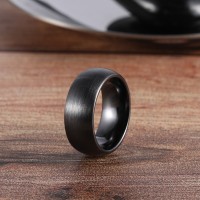 拉丝双色宽4/6/8mm陶瓷戒指