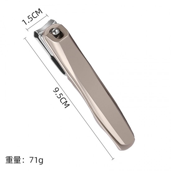 不锈钢指甲刀 大开口家用便携360度旋转指甲剪