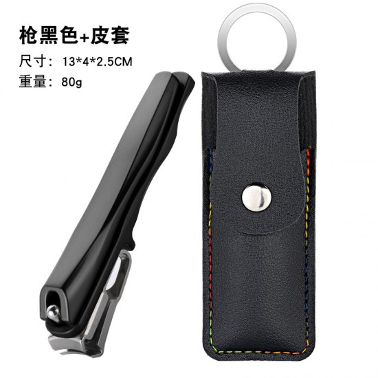 不锈钢指甲刀 大开口家用便携360度旋转指甲剪