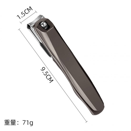 不锈钢指甲刀 大开口家用便携360度旋转指甲剪