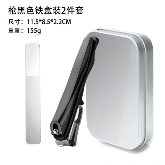 不锈钢指甲刀 大开口家用便携360度旋转指甲剪