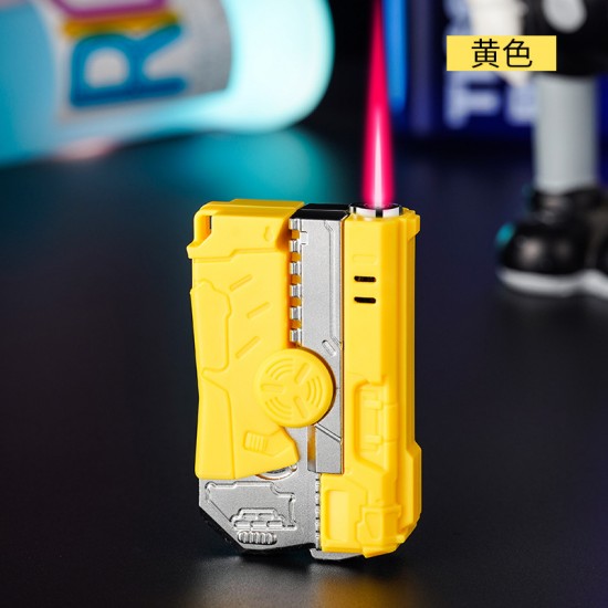 个性指尖解压陀螺折叠打火机充气直冲打火机（2个）